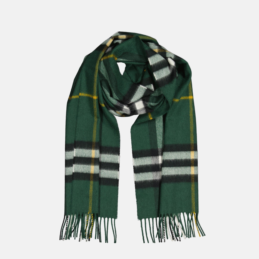 Check Wool Scarf – Forest Green Plaid Scarf