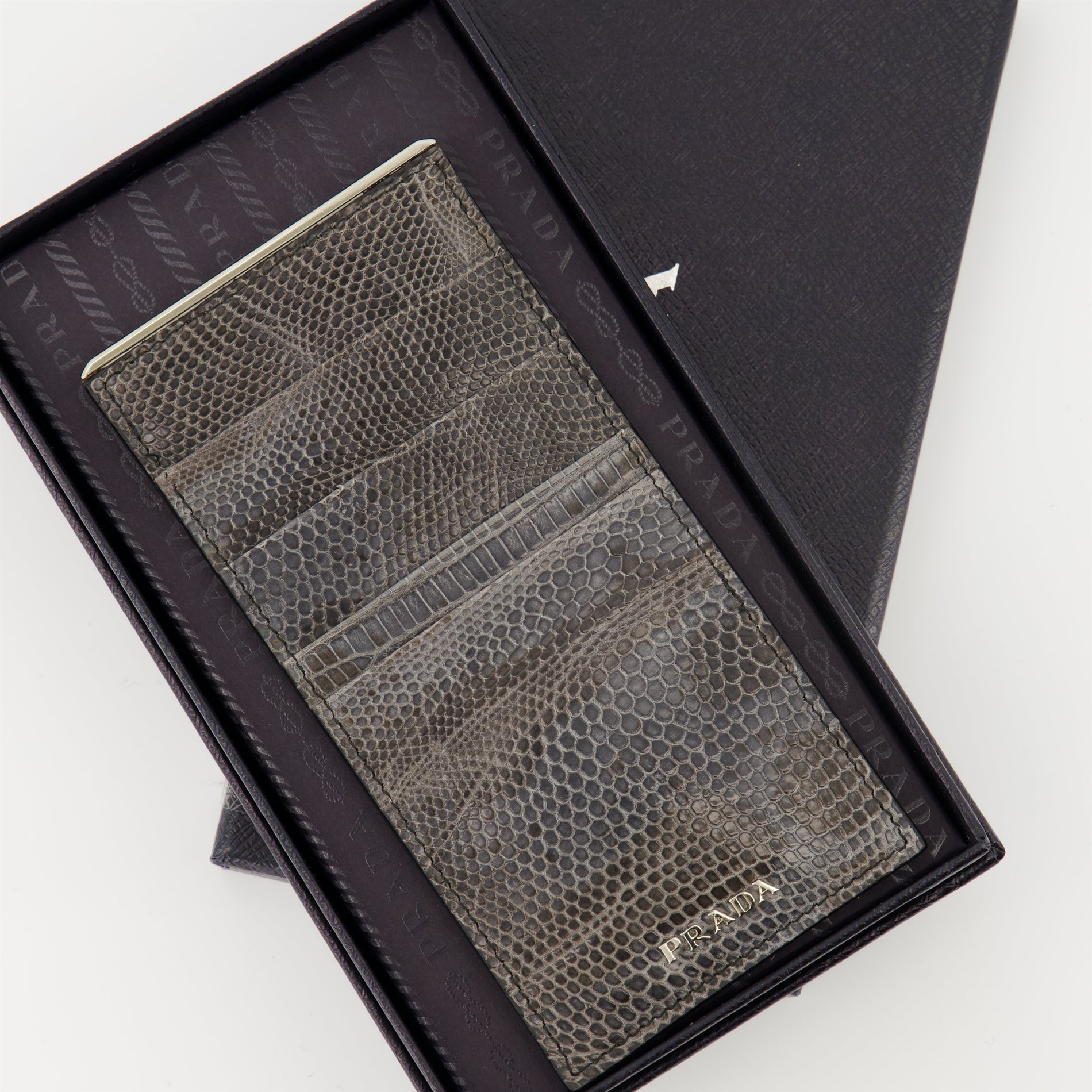 Prada Crocodile-effect leather cardholder - image 3