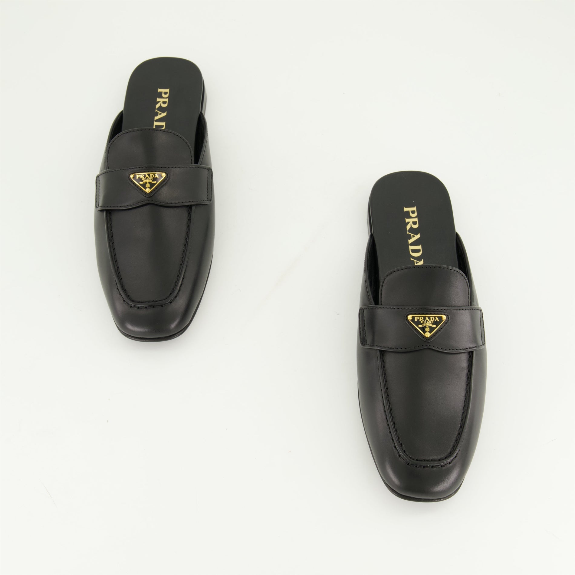 Prada Leather Loafer Mules - image 6