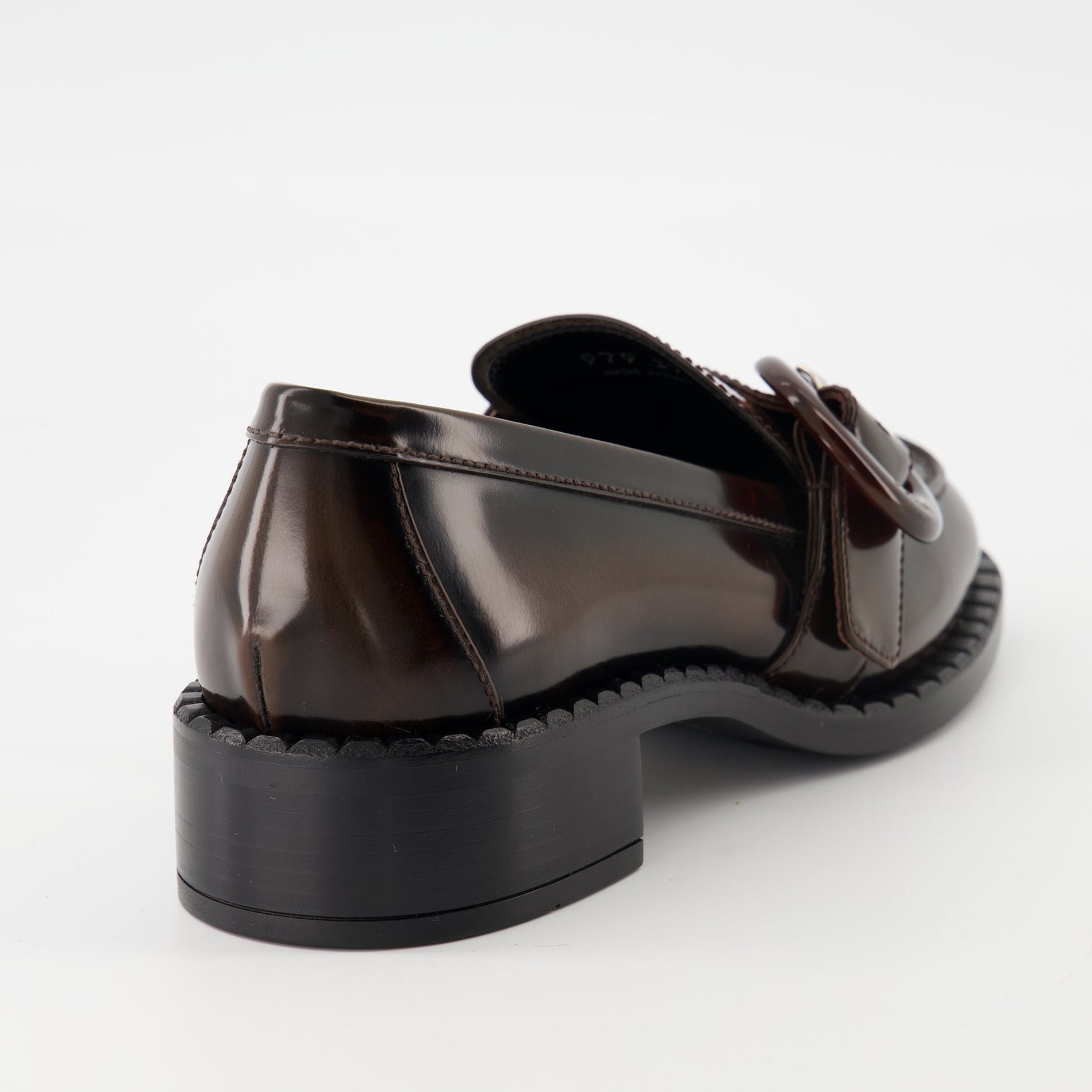 Prada Glossed Brown Loafers - image 4