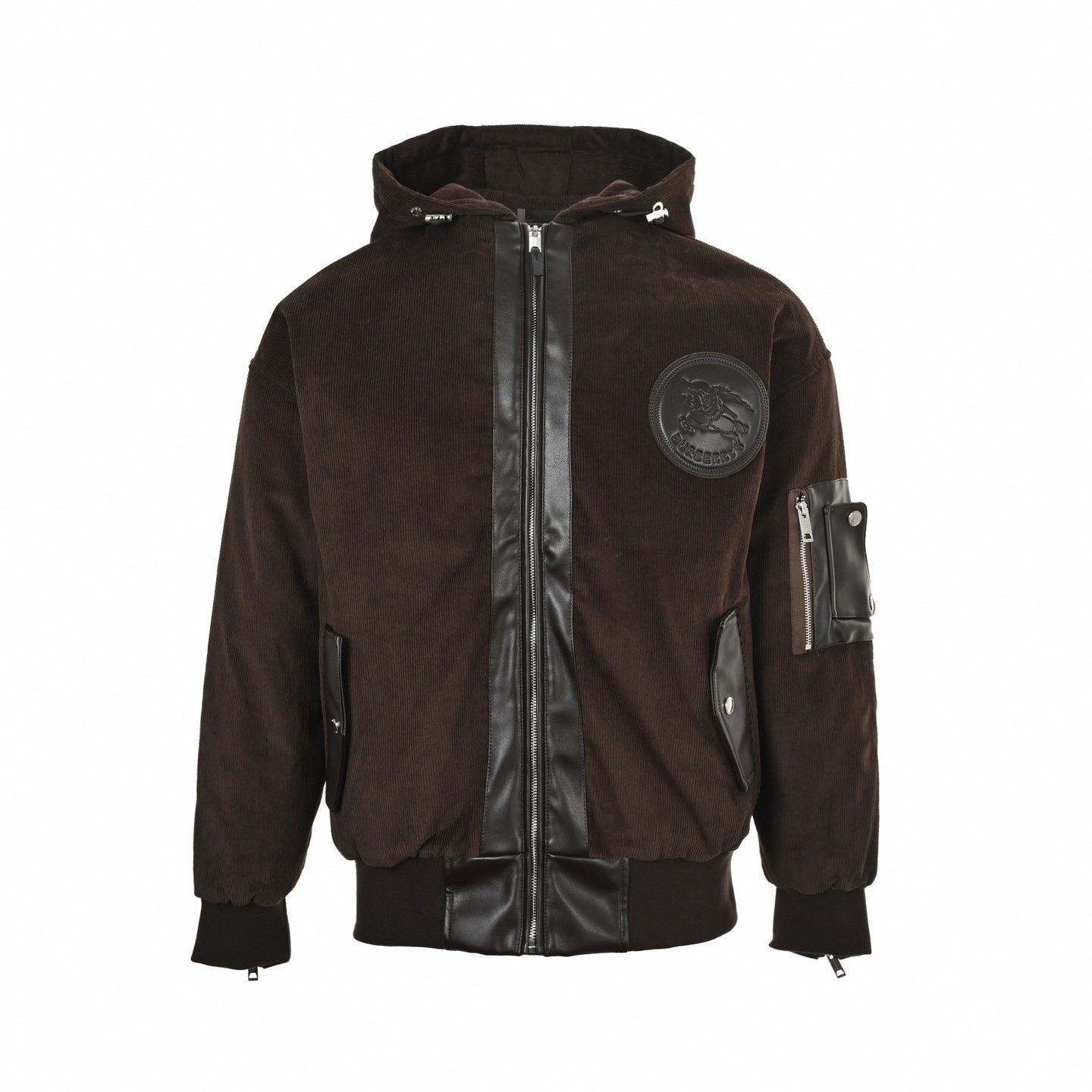 Burberry Embossed Equestrian Knight Panel Hooded Jacket