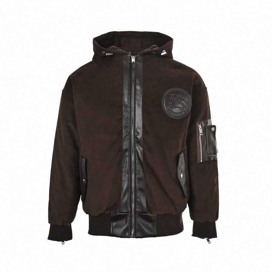 Burberry Embossed Equestrian Knight Panel Hooded Jacket