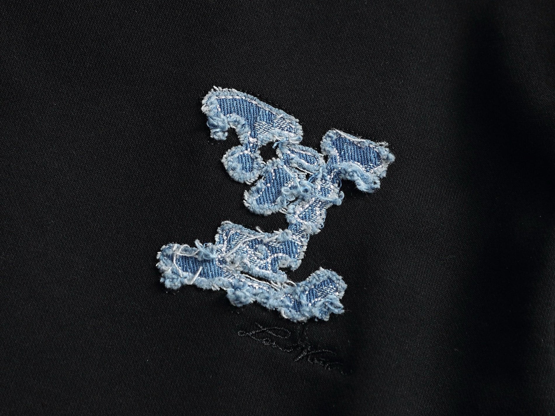 Louis Vuitton Black Gradient Hoodie with Blue LV Patch - image 7