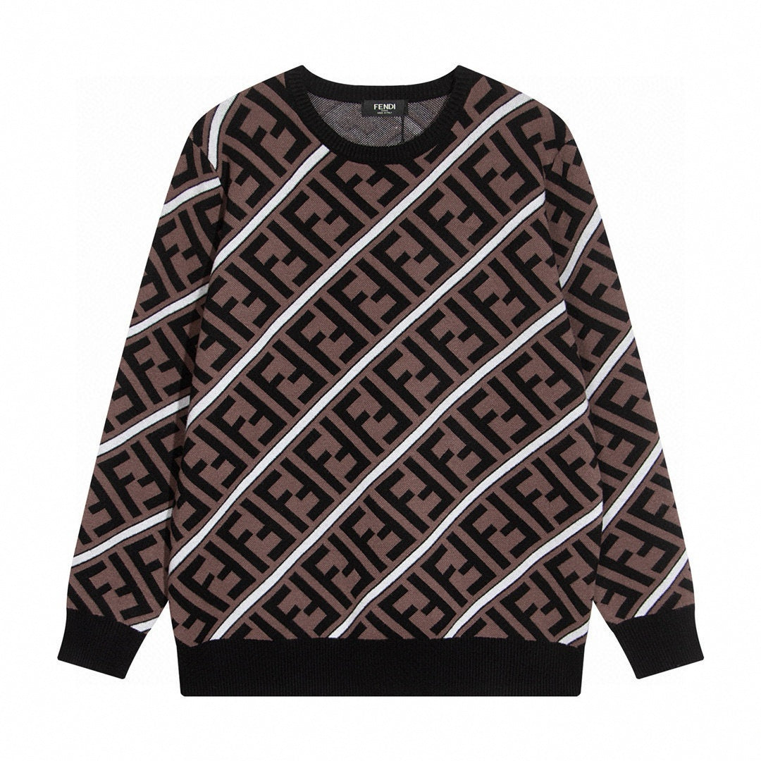 Fendi Luxury Monogram Knit Sweater – Unisex