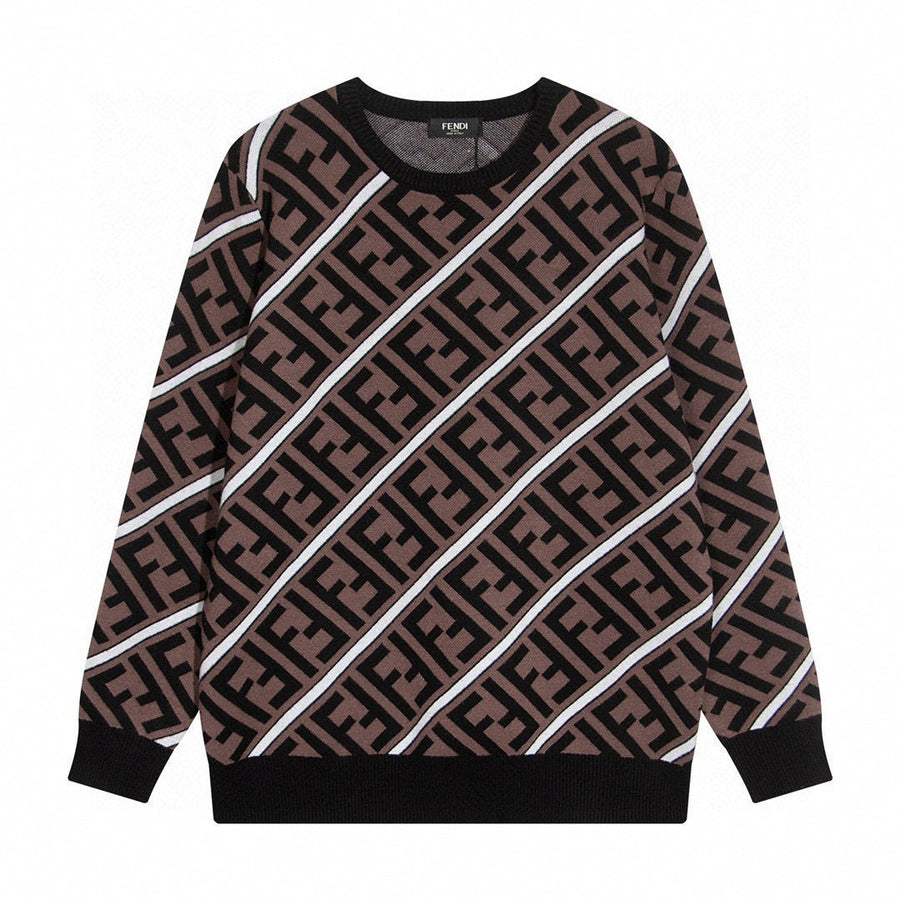 Fendi Luxury Monogram Knit Sweater – Unisex