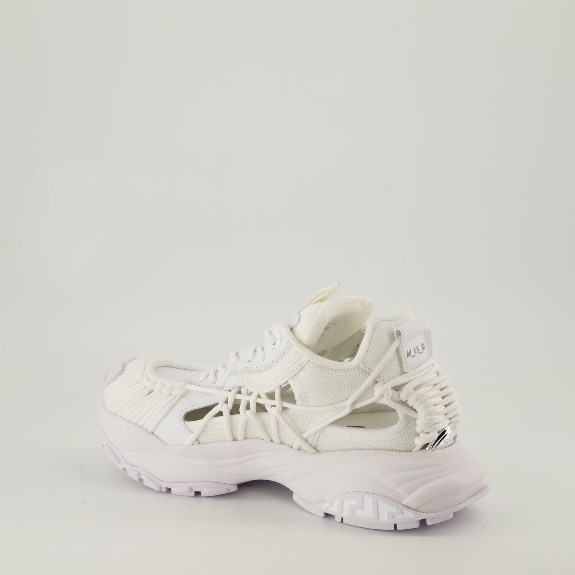 Versace White Cutout Chunky Sneakers - image 3
