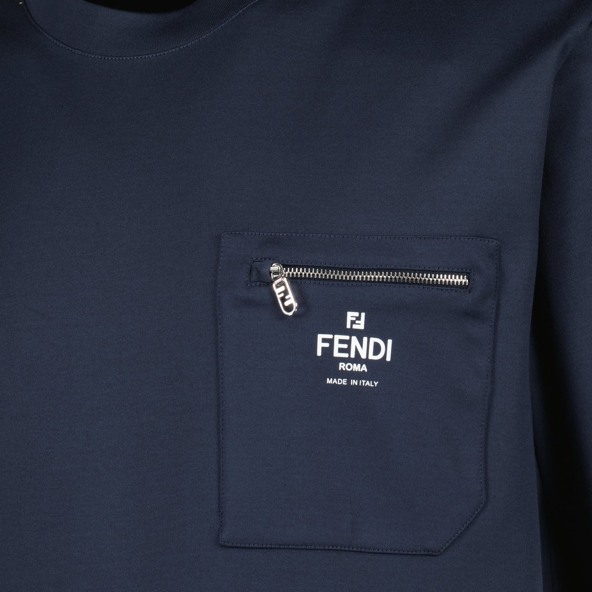 Fendi Roma Logo Cotton T-Shirt - image 3