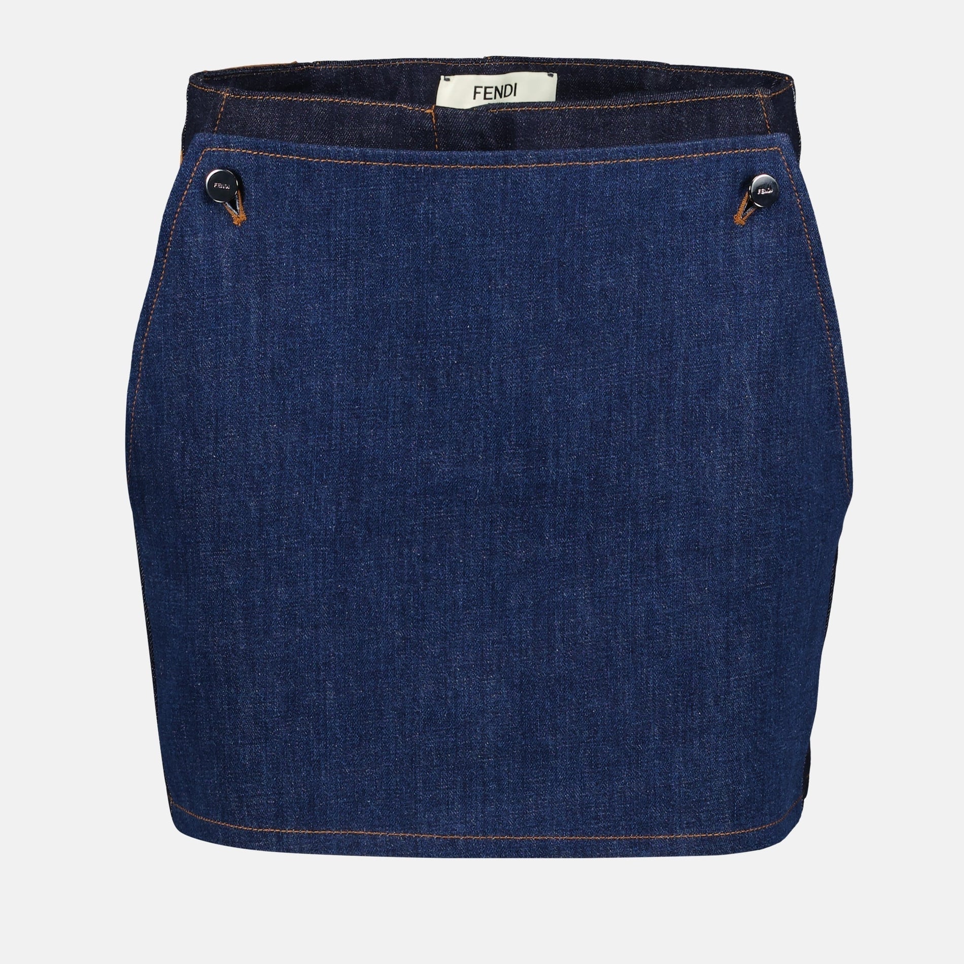 Fendi Bicolor Denim Shorts