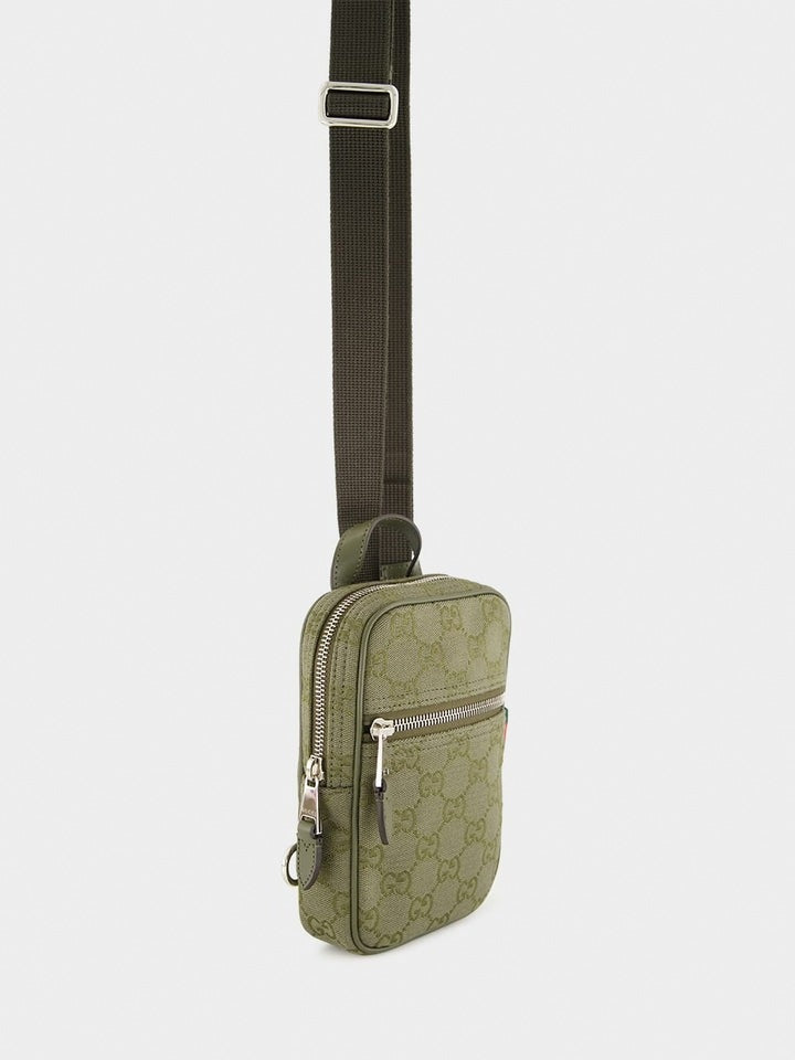 Gucci Canvas Mini Sling Bag Olive - image 3