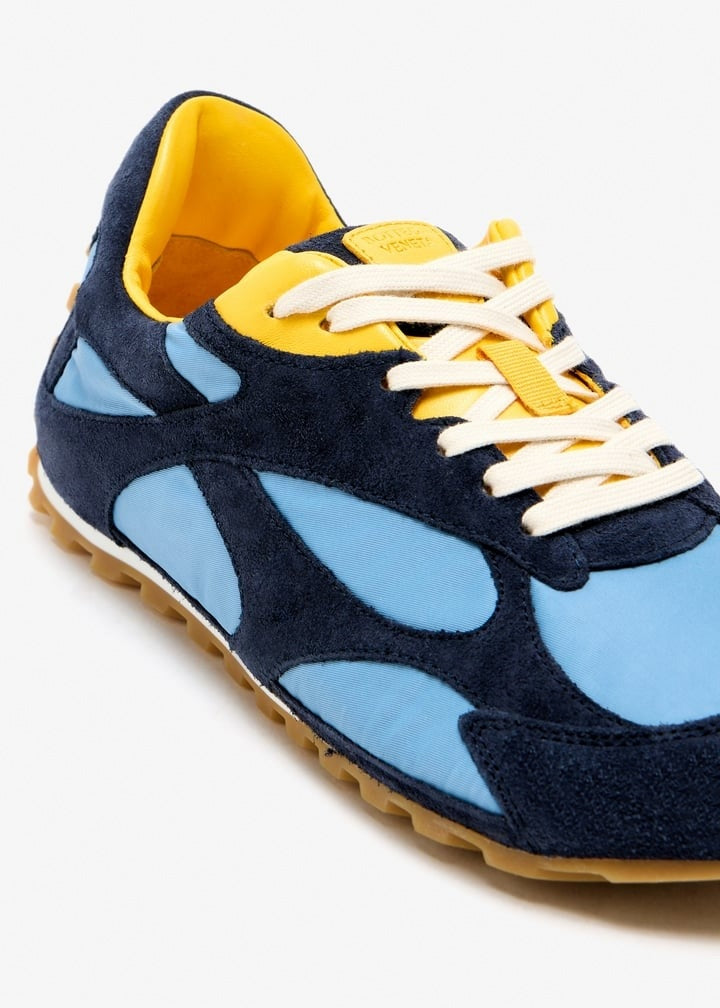 Bottega Veneta Orbit Flash Sneakers in Navy, Light Blue & Yellow - image 2