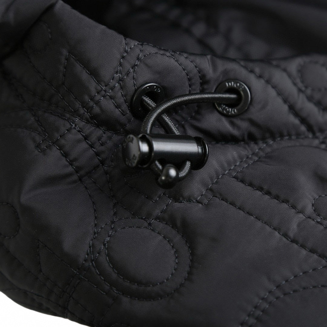 Dior Black Quilted Wool Hooded Zip Jacket - image 8