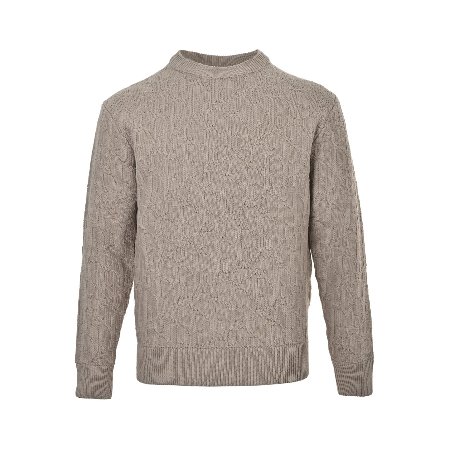 Dior Beige Textured Oblique Knit Sweater