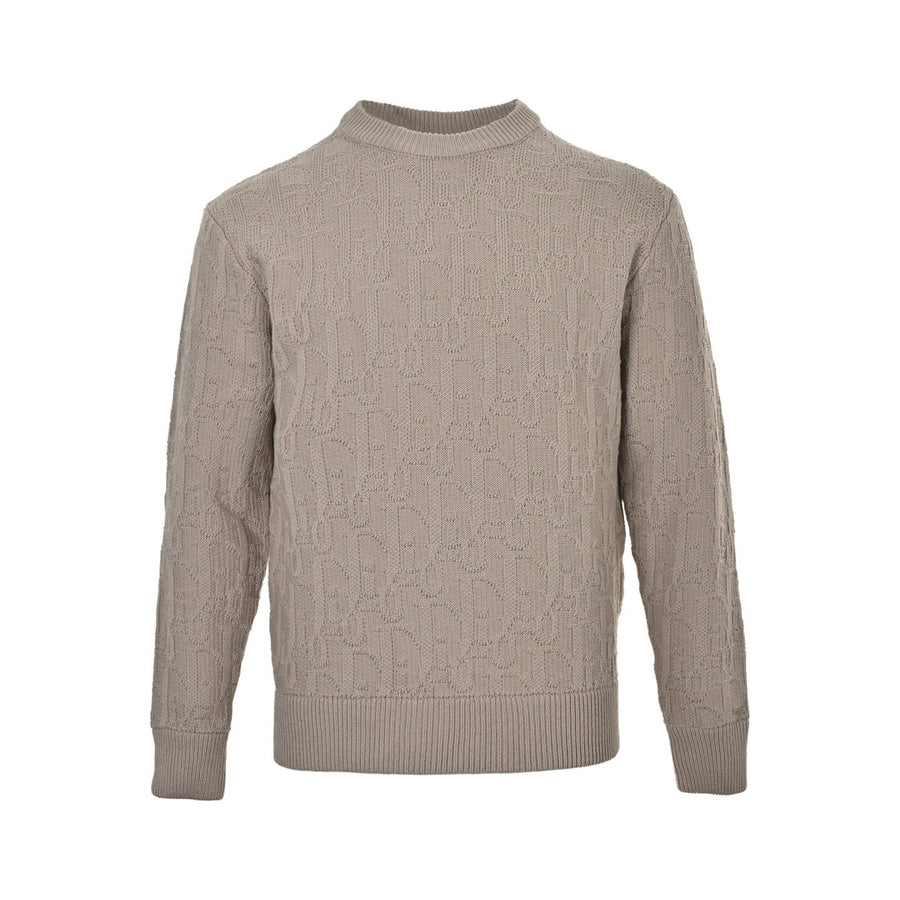 Dior Beige Textured Oblique Knit Sweater