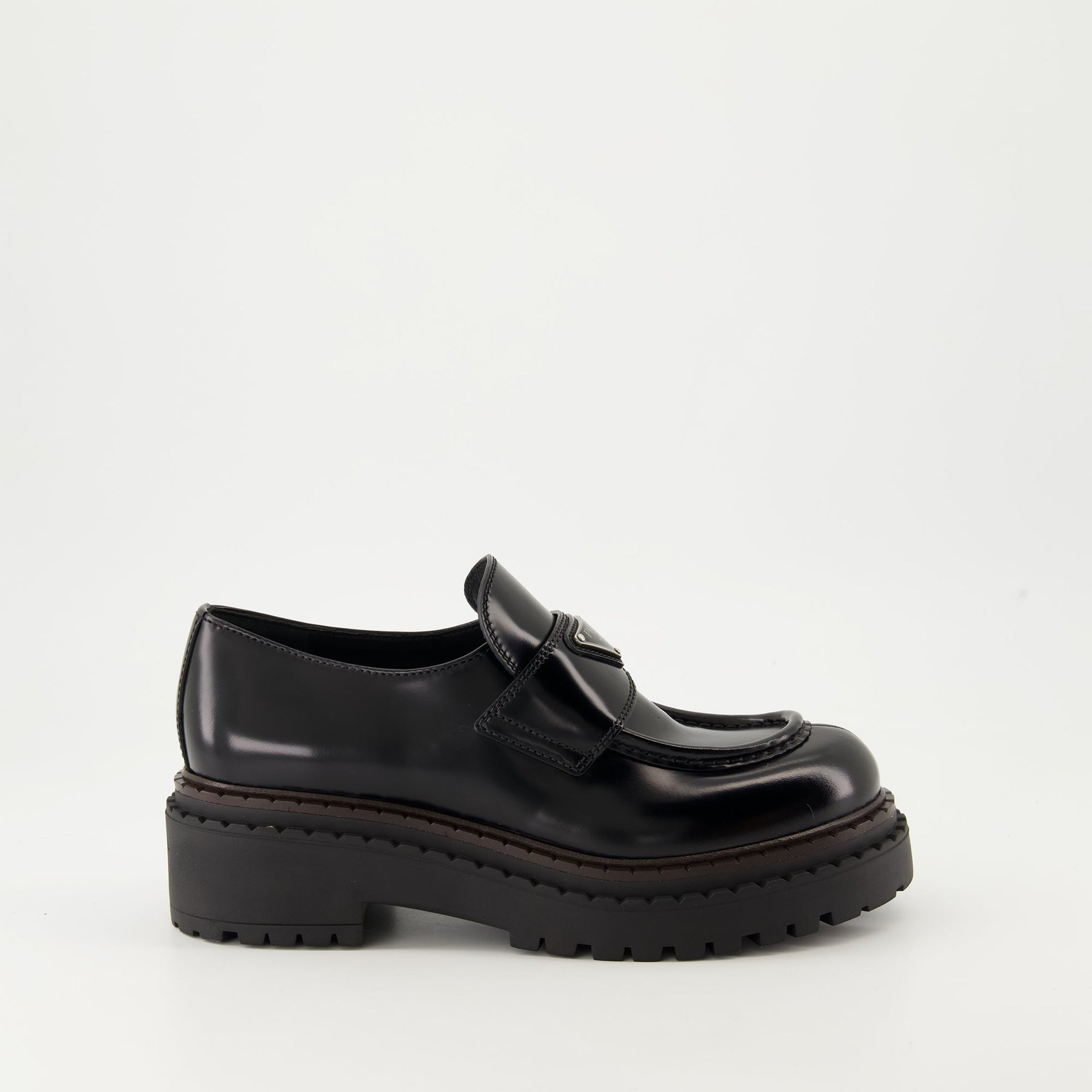 Prada Chunky Leather Loafers
