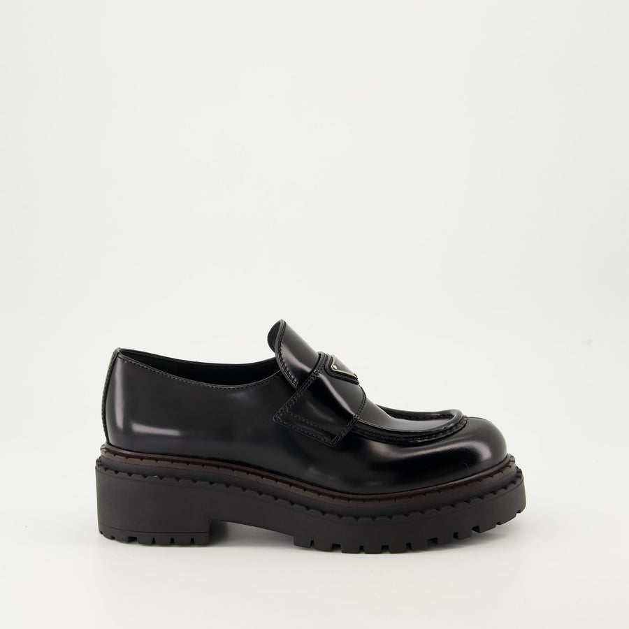 Prada Chunky Leather Loafers