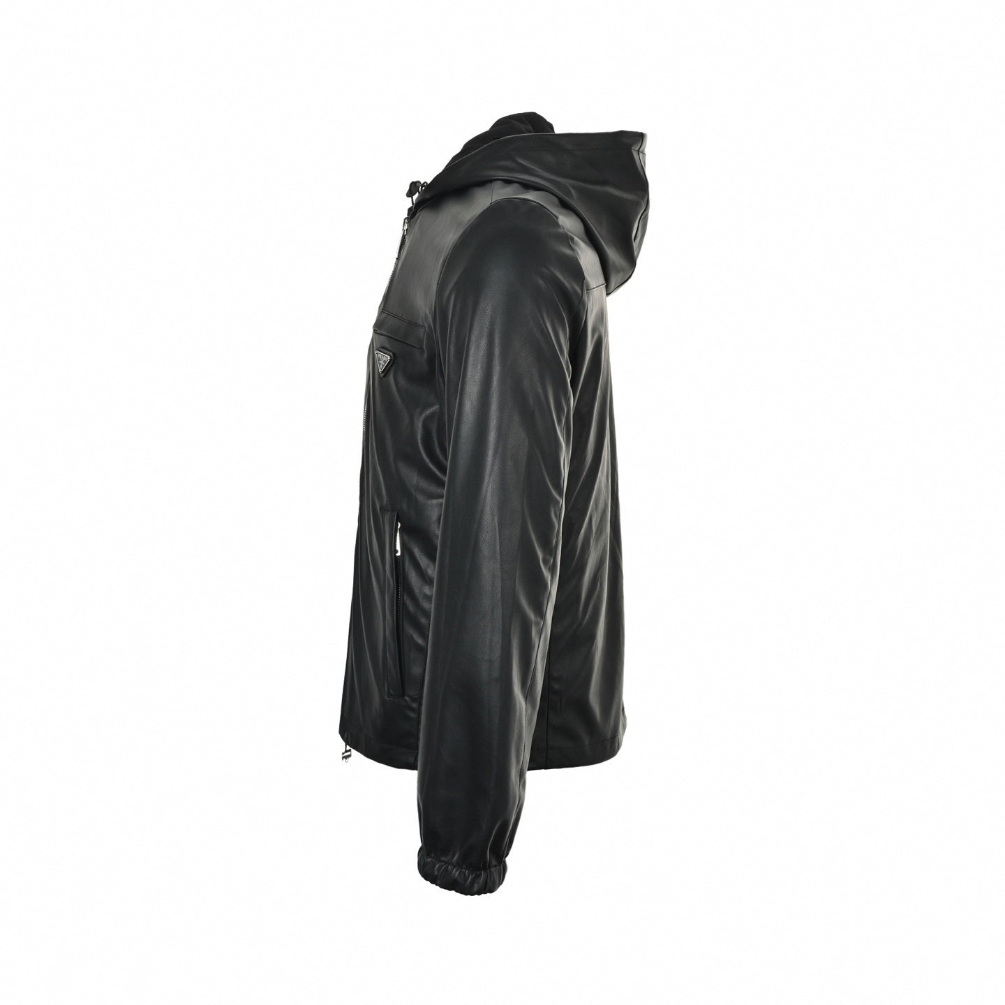 Prada Reversible Hooded Jacket – Black Leather & Nylon Dual-Finish - image 3