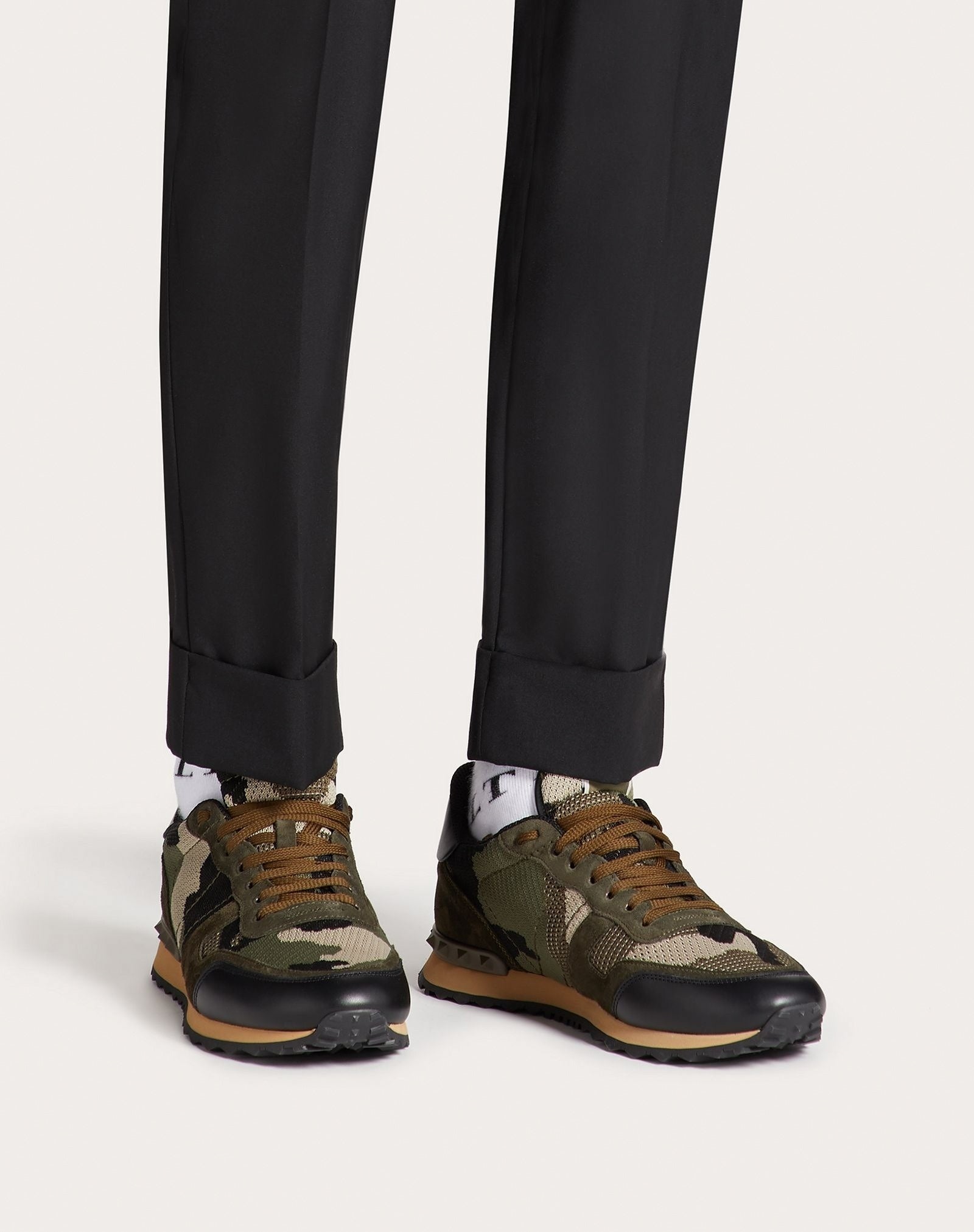 Valentino Garavani Mesh Fabric Camouflage Rockrunner Sneaker - image 6