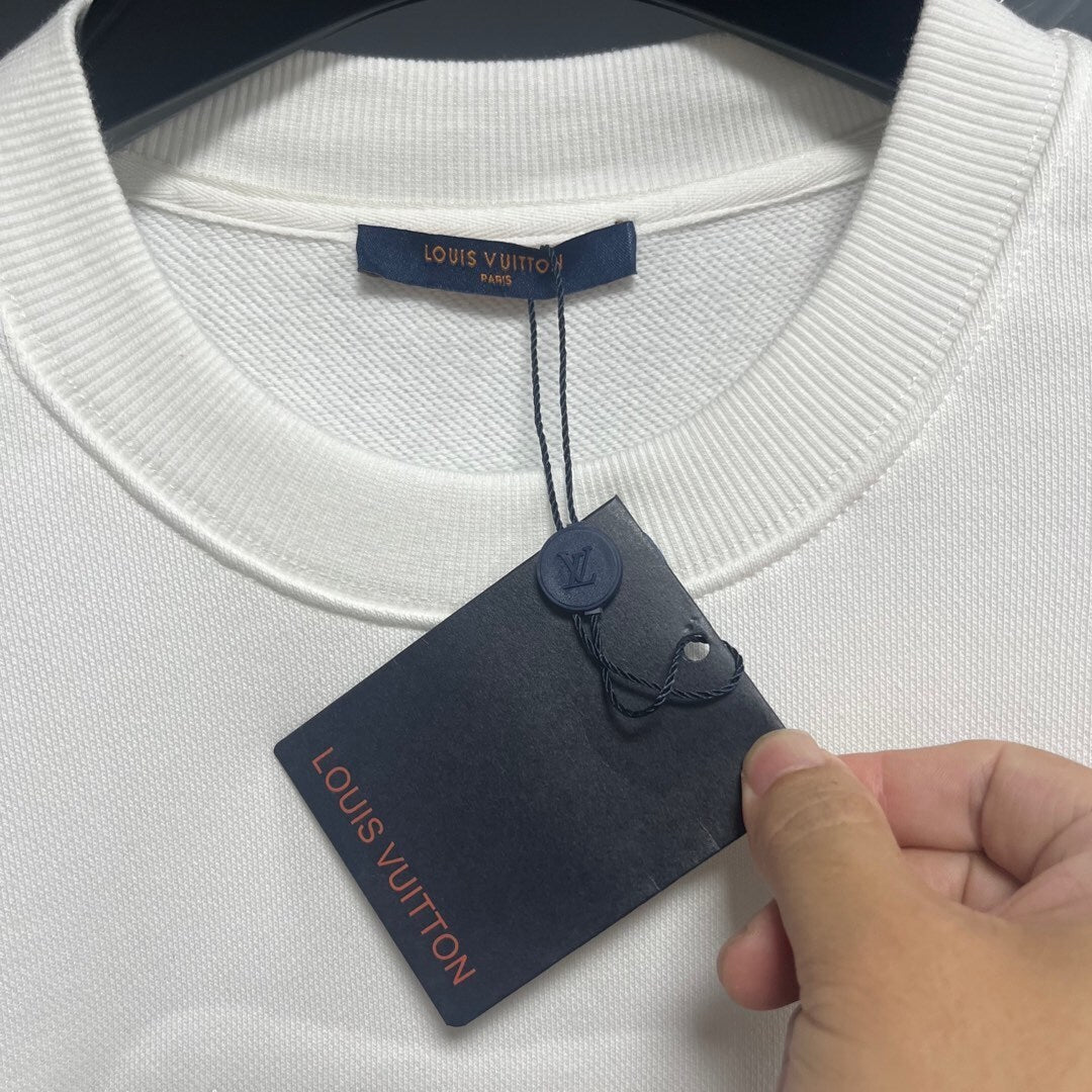 Louis Vuitton White Embroidered “LV Lovers” Jumper - image 5