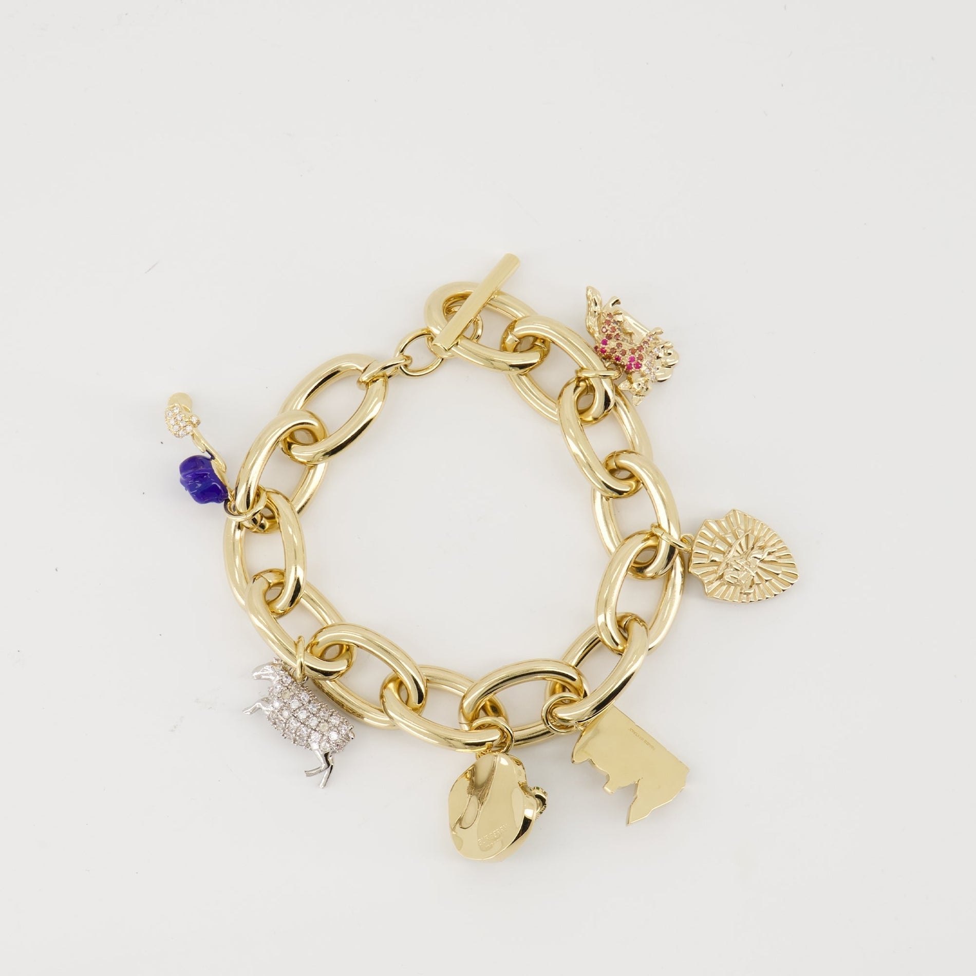 Burberry Chunky Charm Link Bracelet with Mixed Motifs - image 2