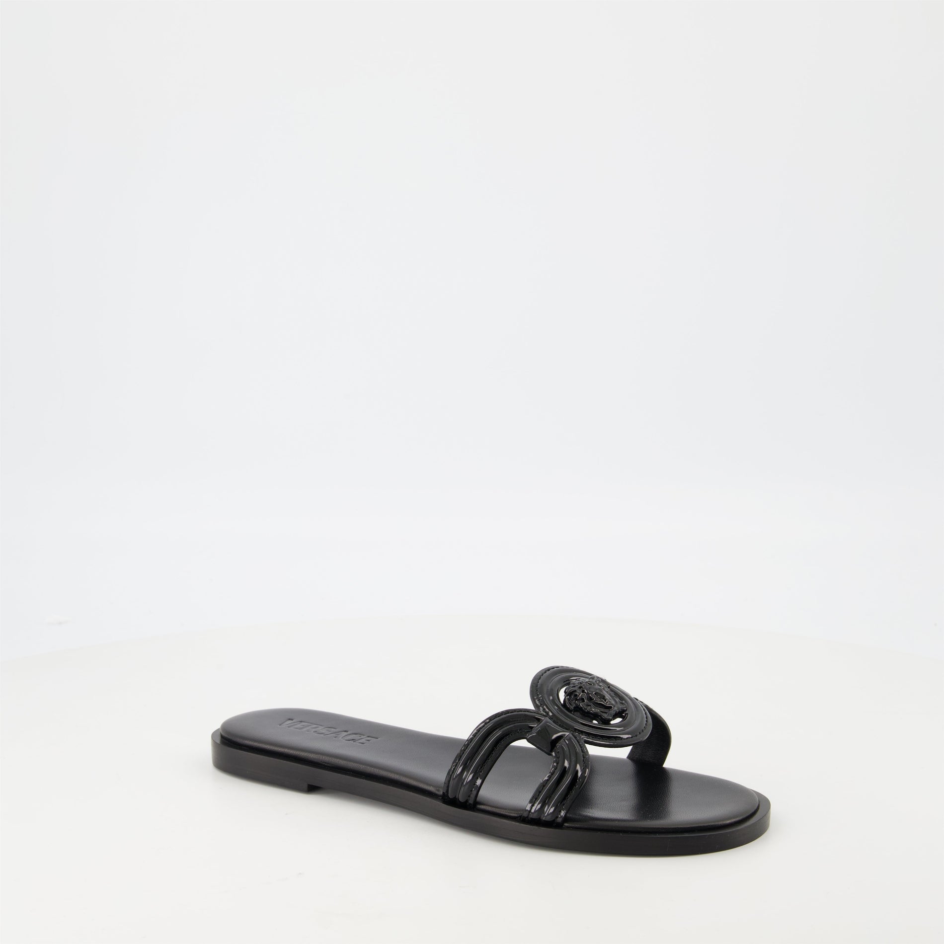 Versace La Medusa Flat Slide Sandals - image 2