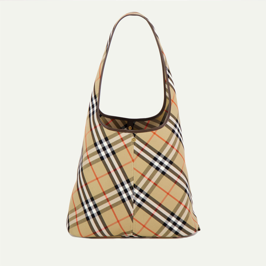 Burberry Check Slouchy Shoulder Tote