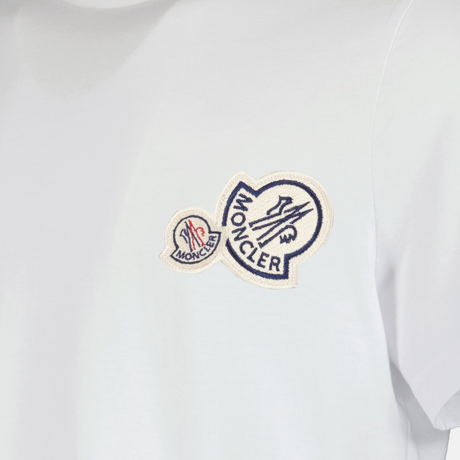 Moncler White Double Logo T-Shirt - image 5