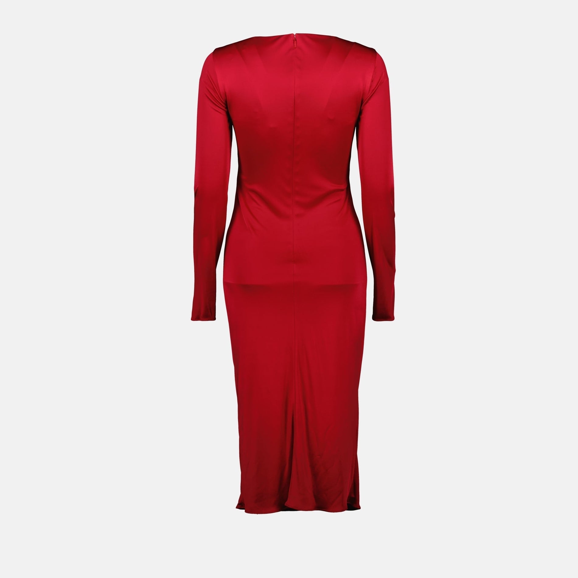 Versace Ruched Midi Dress with Crystal Accent - image 4