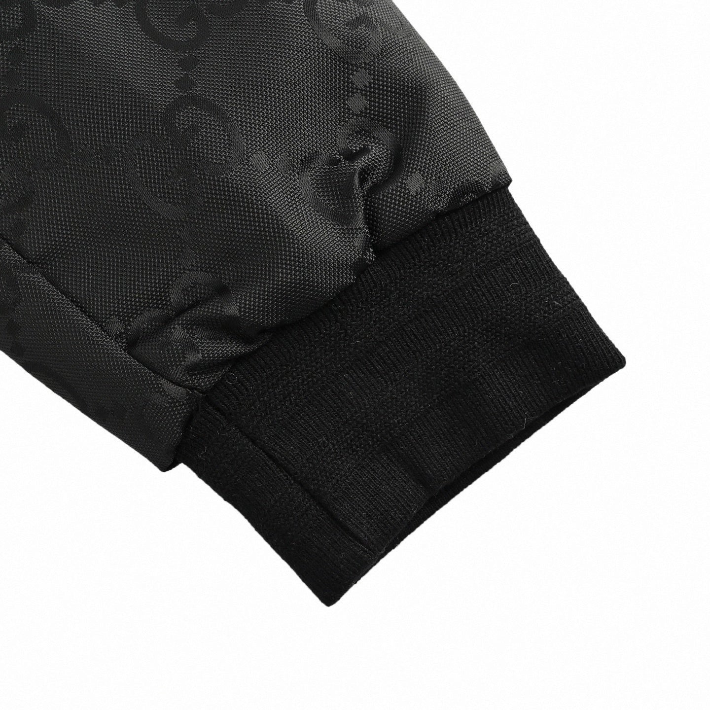 Gucci Black GG Monogram Padded Bomber Jacket - image 6