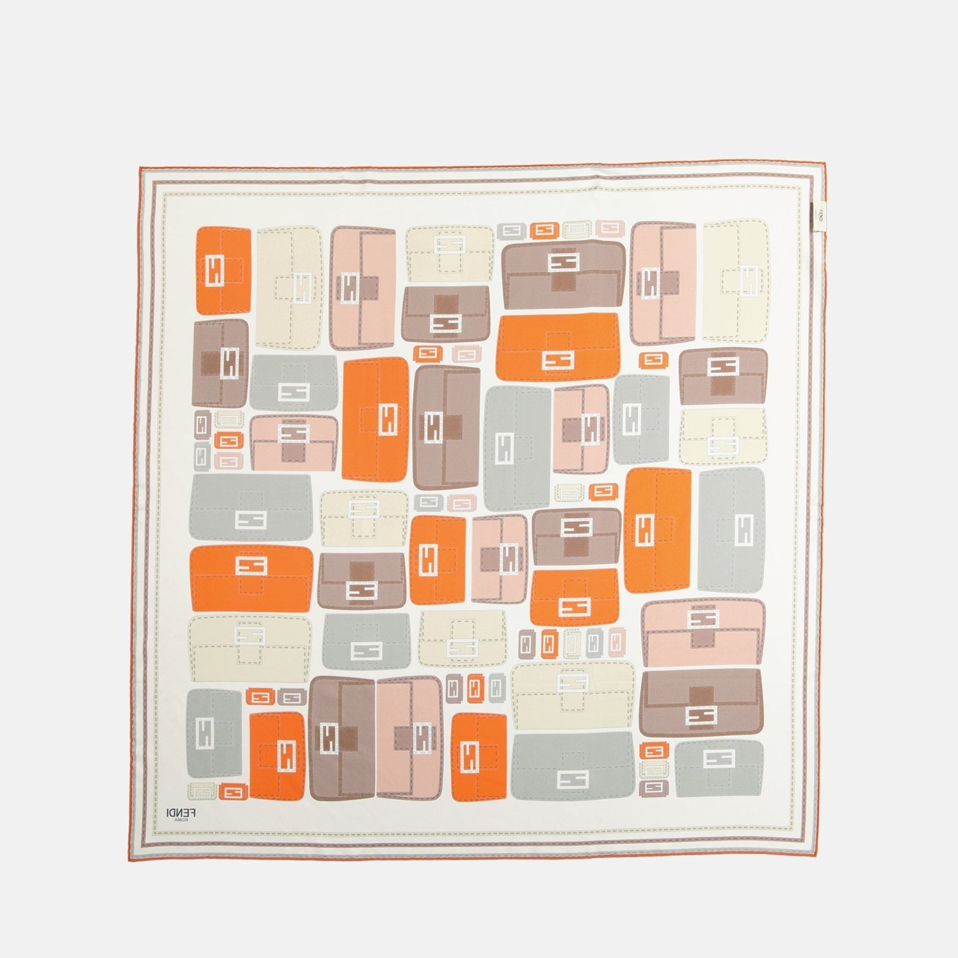 Fendi Silk Scarf – Multicolor Baguette Print - image 2
