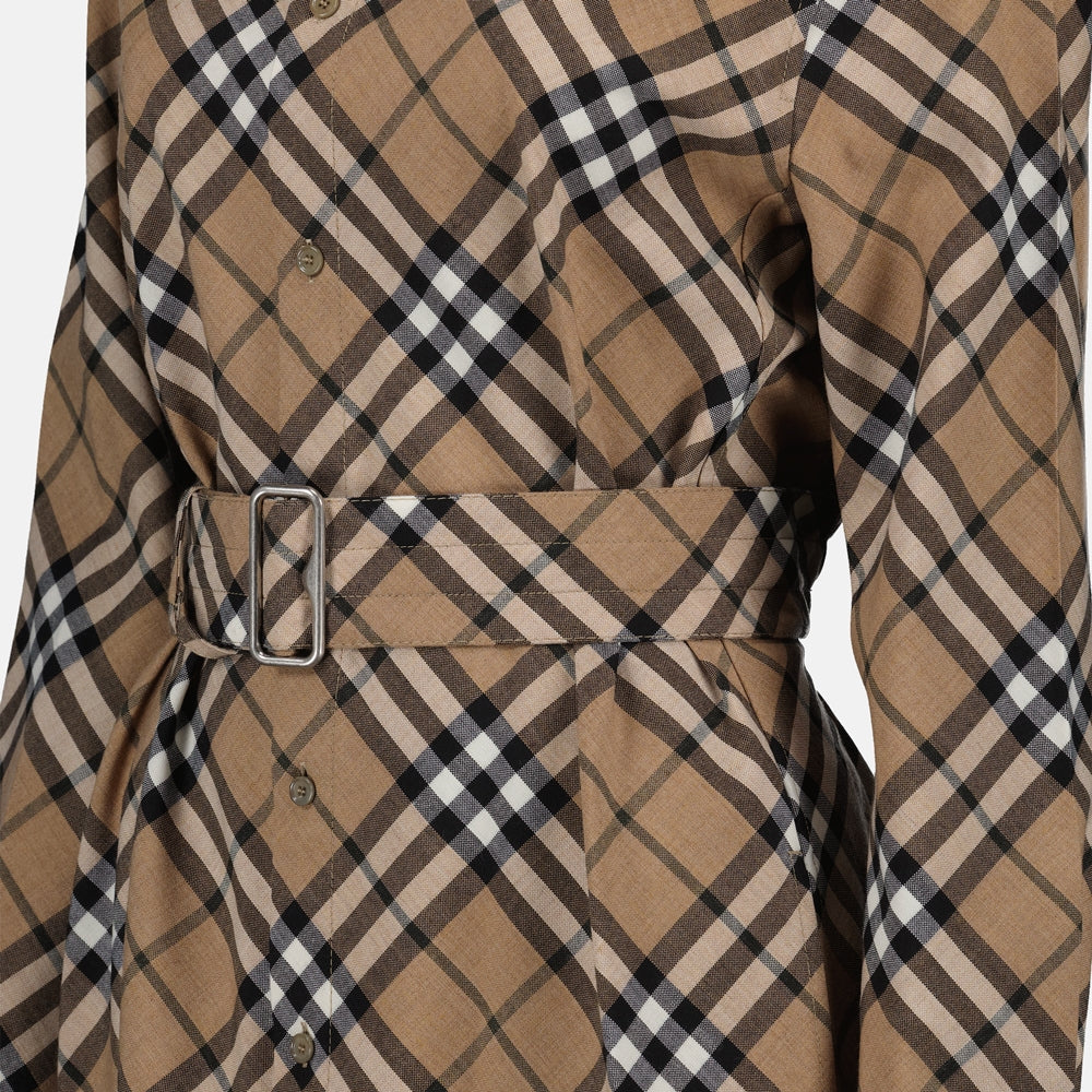 Burberry Classic Check Belted Shirt Dress - image 5
