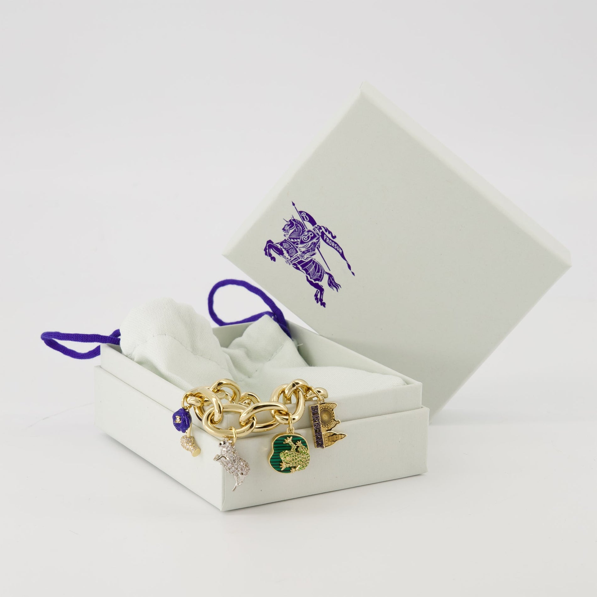 Burberry Chunky Charm Link Bracelet with Mixed Motifs - image 3