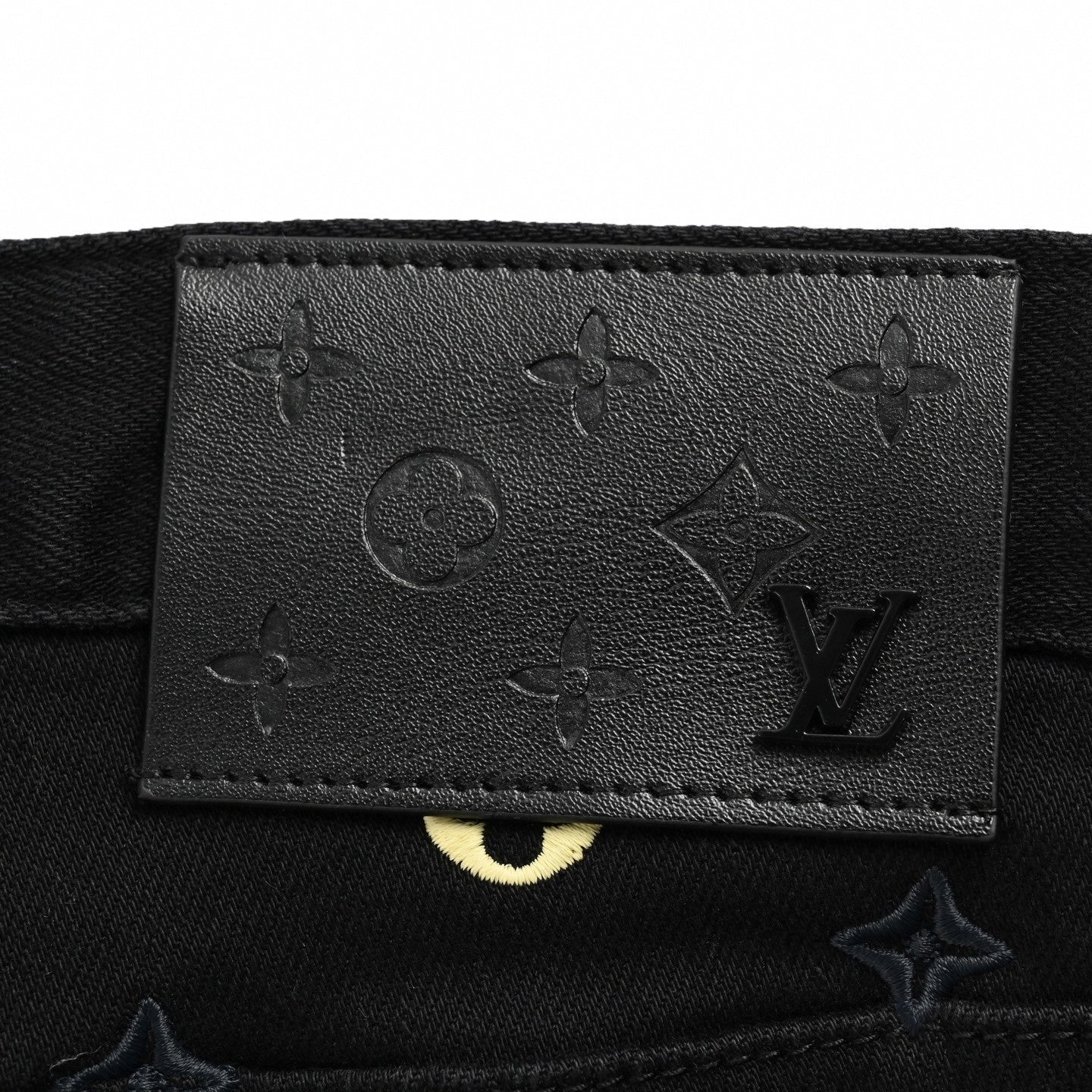 Louis Vuitton Black Slim-Fit Denim Jeans with Monogram Details - image 6