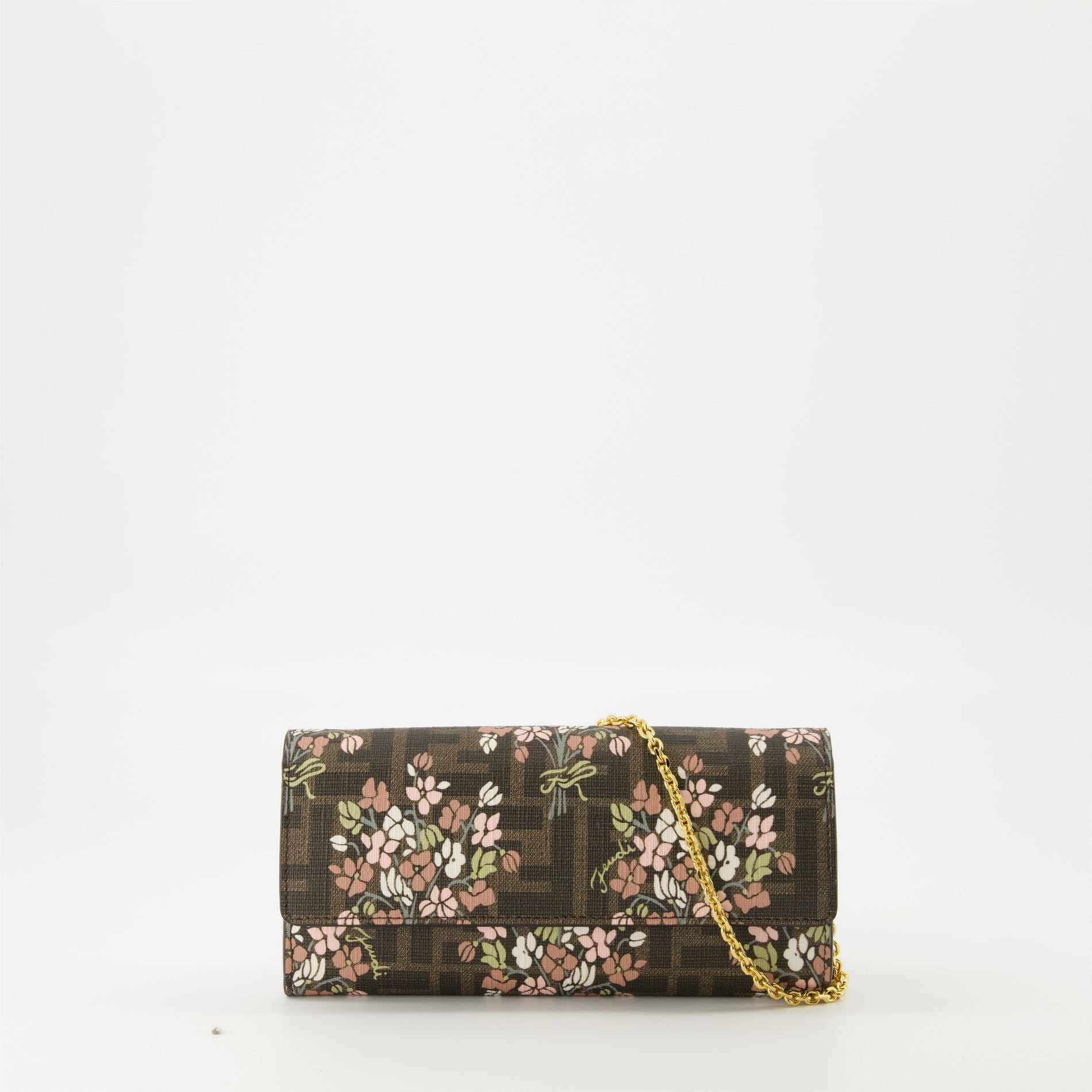 Fendi Floral Chain Wallet