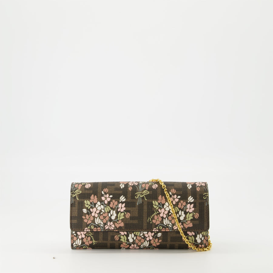 Fendi Floral Chain Wallet