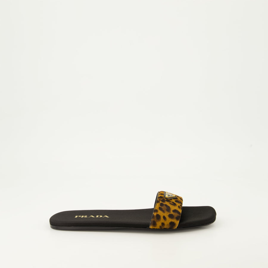Prada Leopard Print Slides
