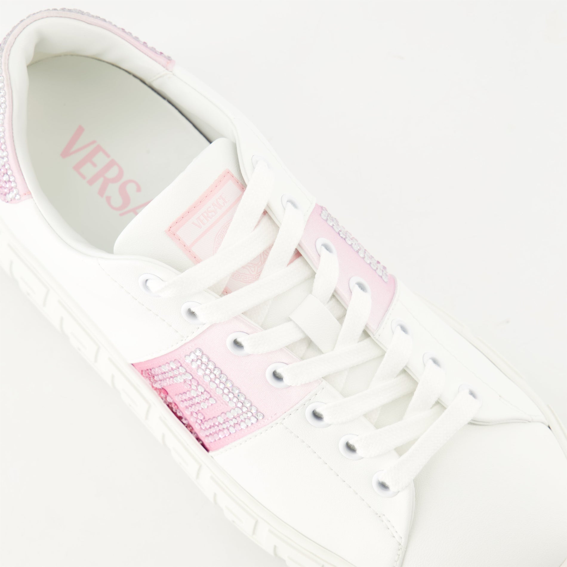 Versace Crystal-Embellished Sneakers - image 5