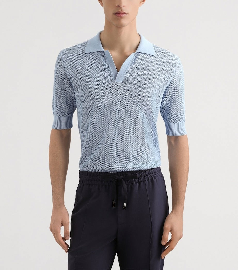 Dolce & Gabbana Textured Cotton Polo Shirt - image 2