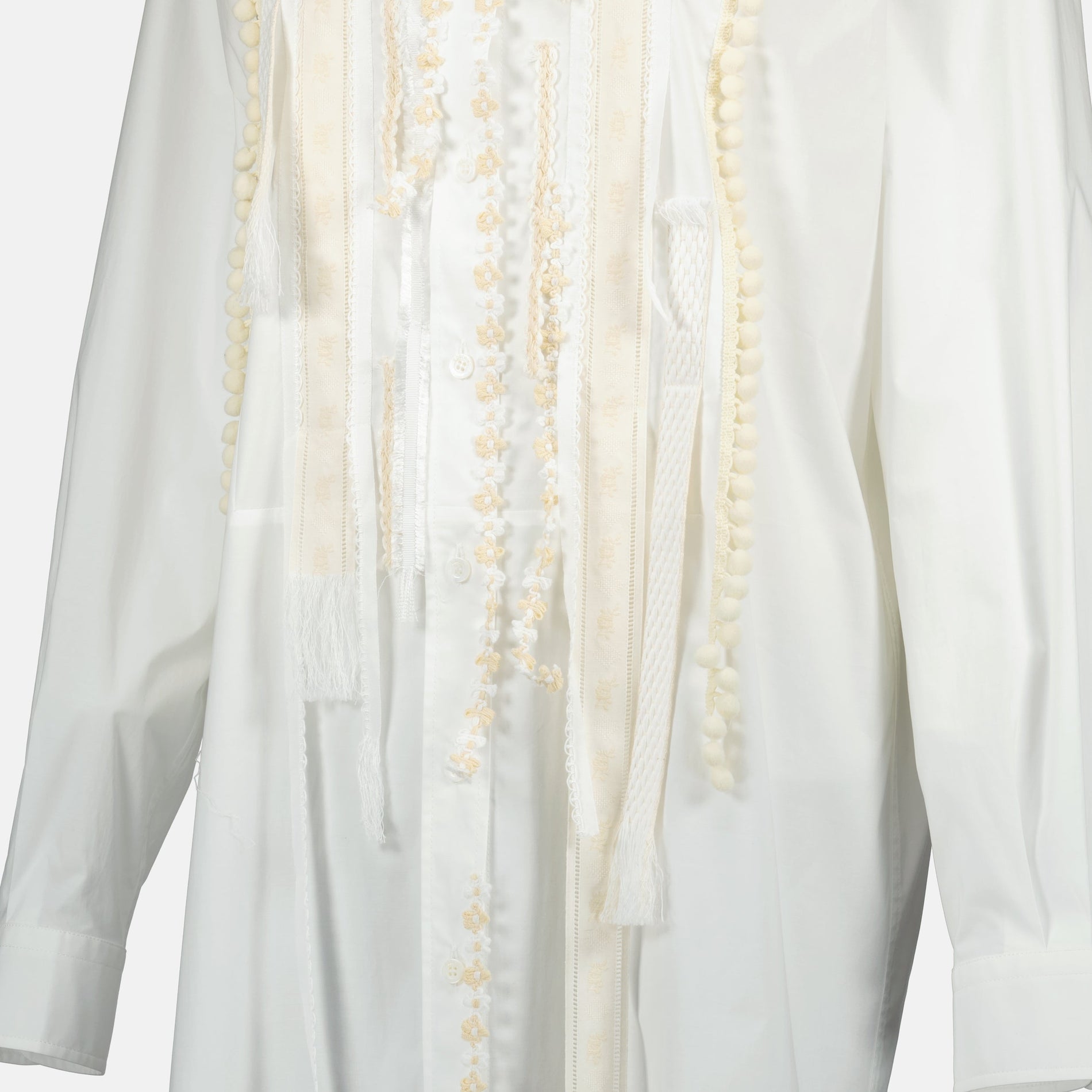 Moschino Embellished Lace-Detail Shirt Dress - image 4