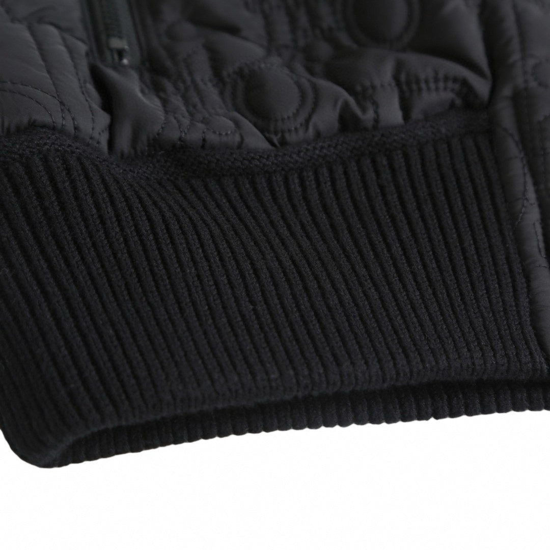 Dior Black Quilted Wool Hooded Zip Jacket - image 7