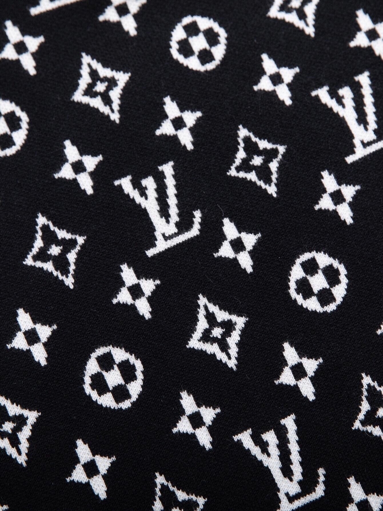 Louis Vuitton Monochrome Monogram Wool Jumper- Black - image 5