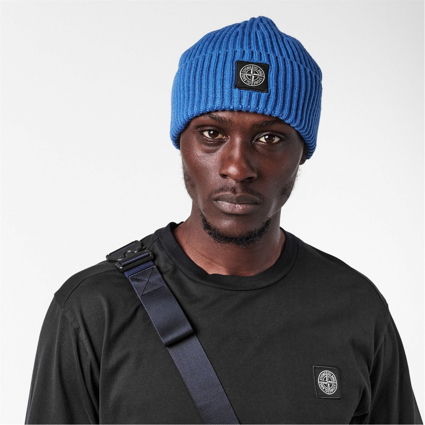 Stone Island Men’s Wool Beanie in Blue - image 5