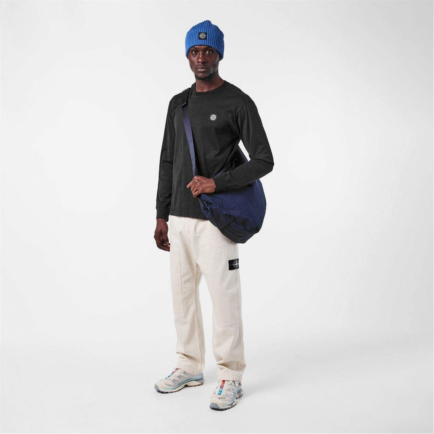 Stone Island Men’s Wool Beanie in Blue - image 4