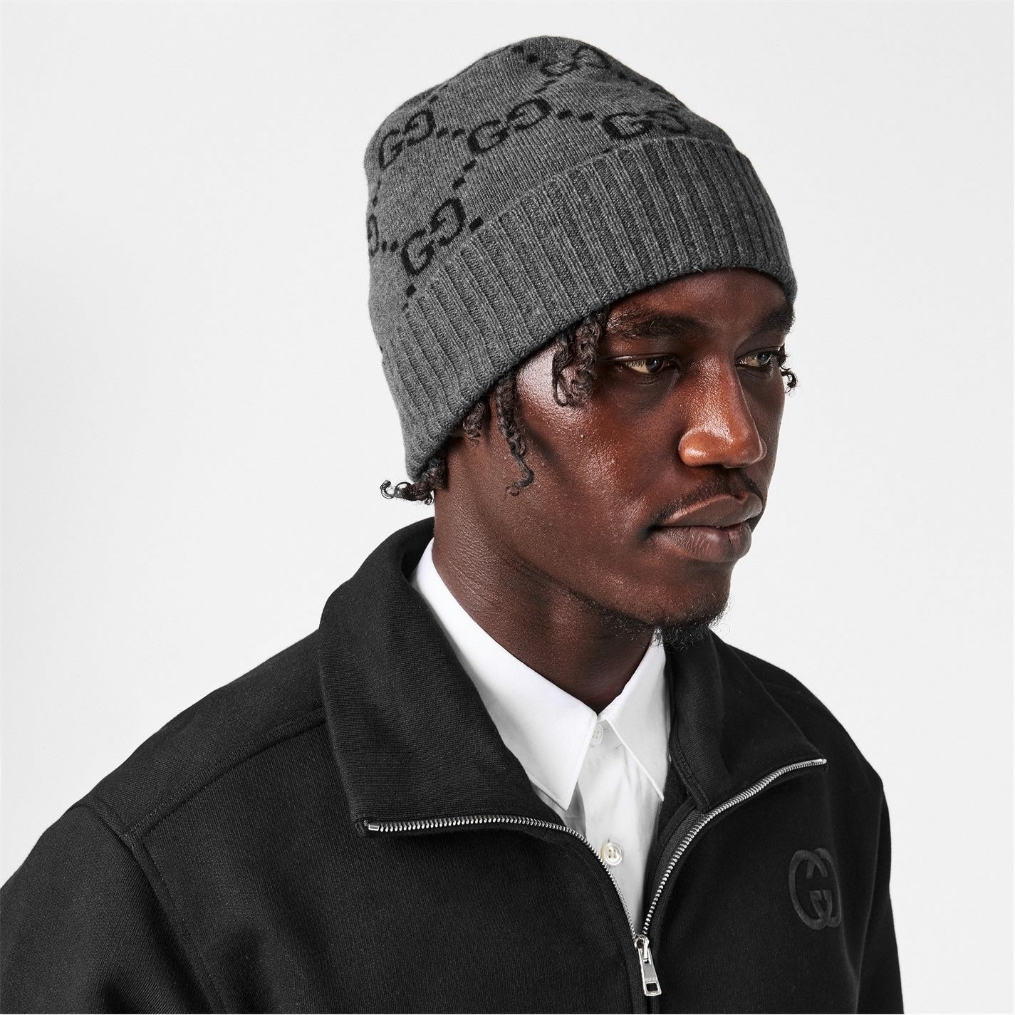 Gucci GG Wool Beanie in Grey - image 4