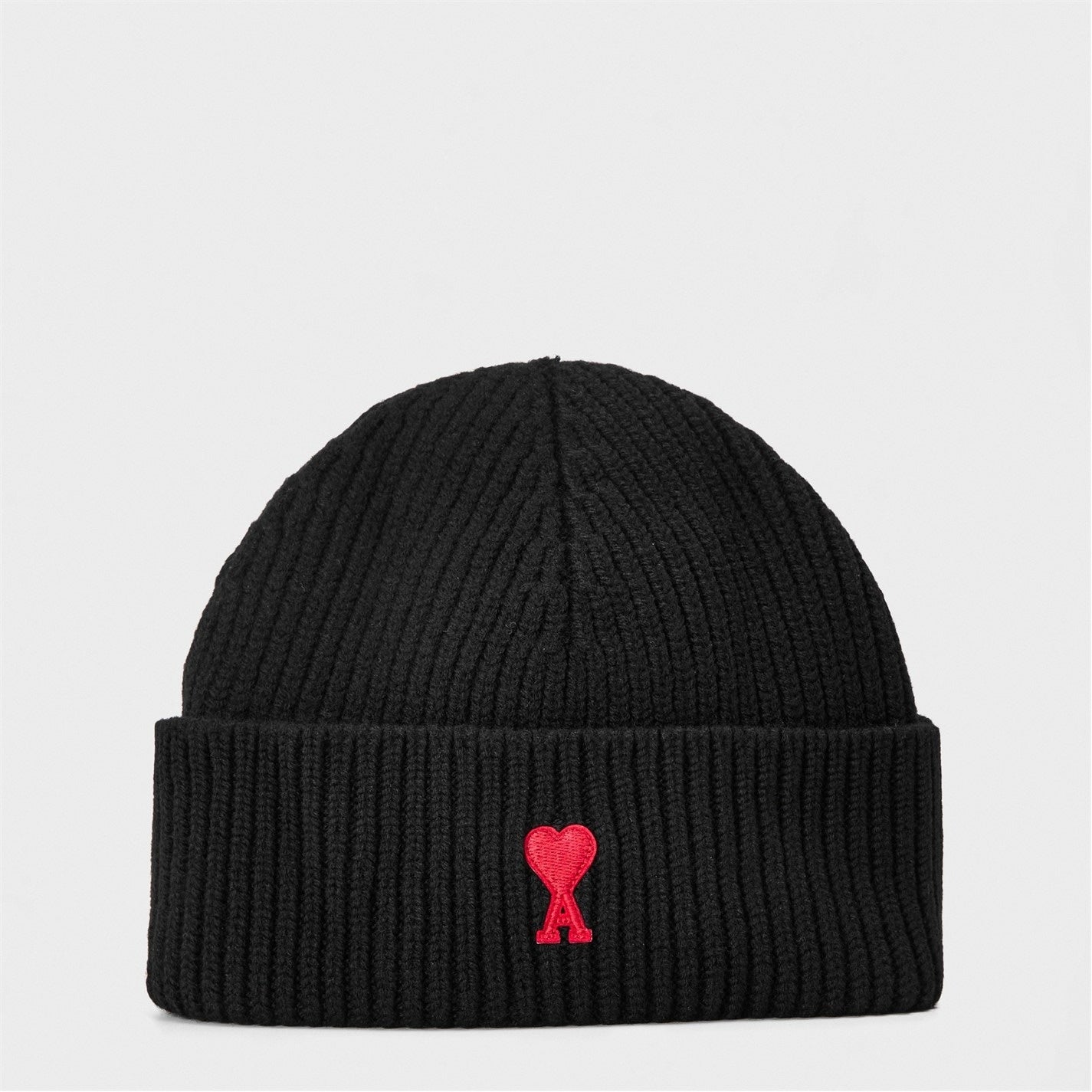 Ami Paris AMI Paris Men’s Alpaca Knitted Beanie in Black