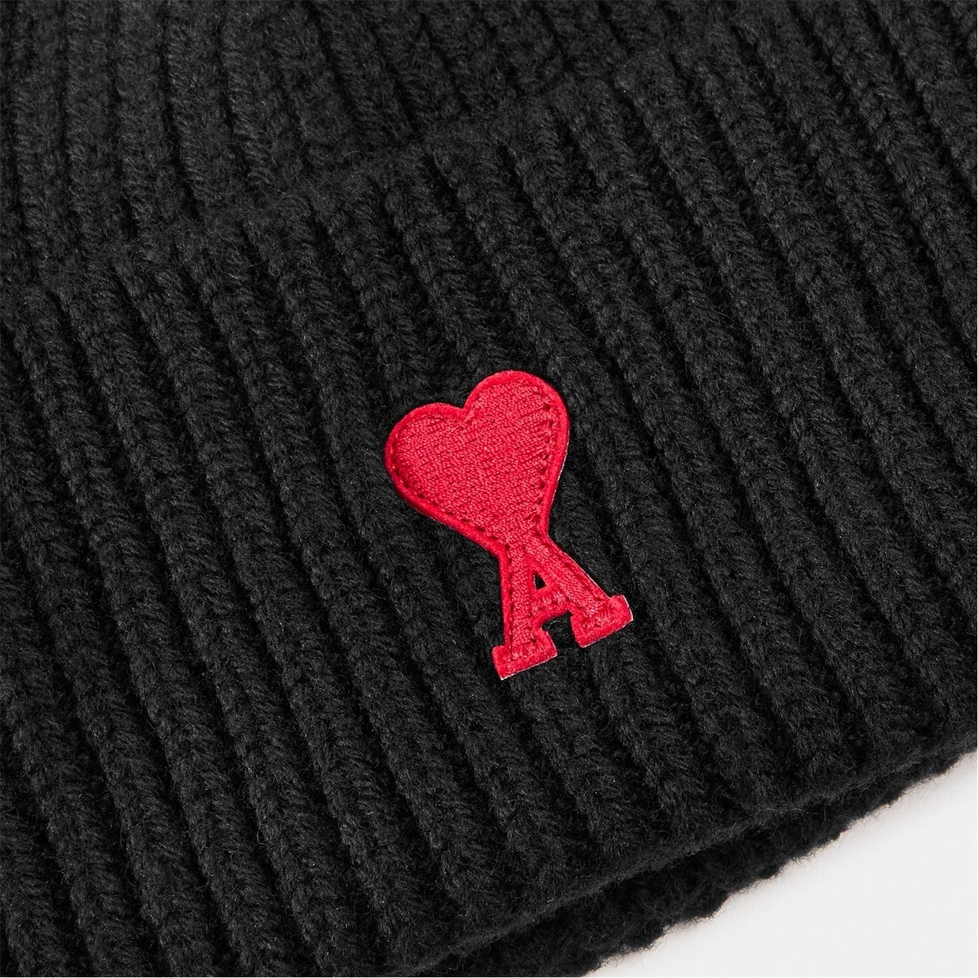 Ami Paris AMI Paris Men’s Alpaca Knitted Beanie in Black - image 3