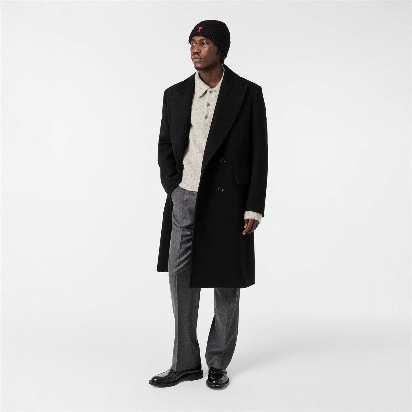 Ami Paris AMI Paris Men’s Alpaca Knitted Beanie in Black - image 5