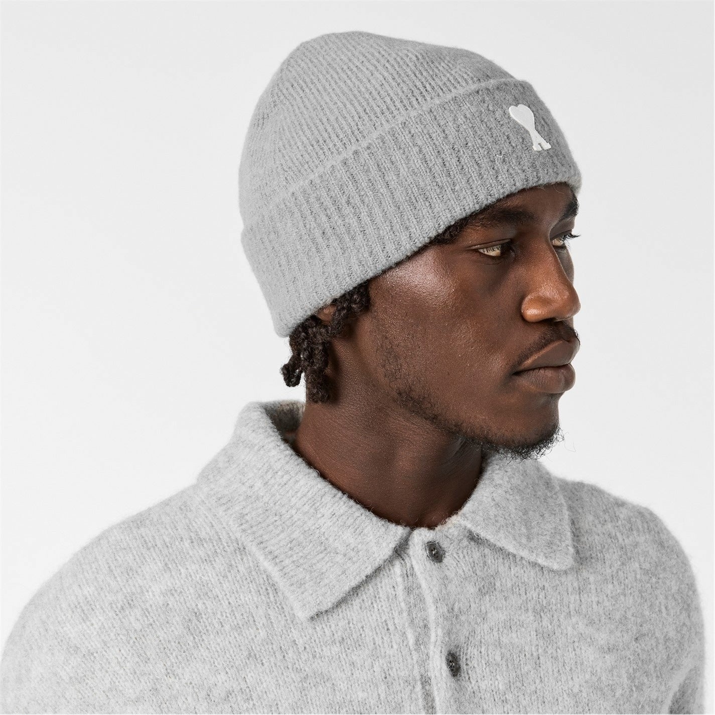 Ami Paris AMI Paris Men’s Alpaca Knitted Beanie - image 4