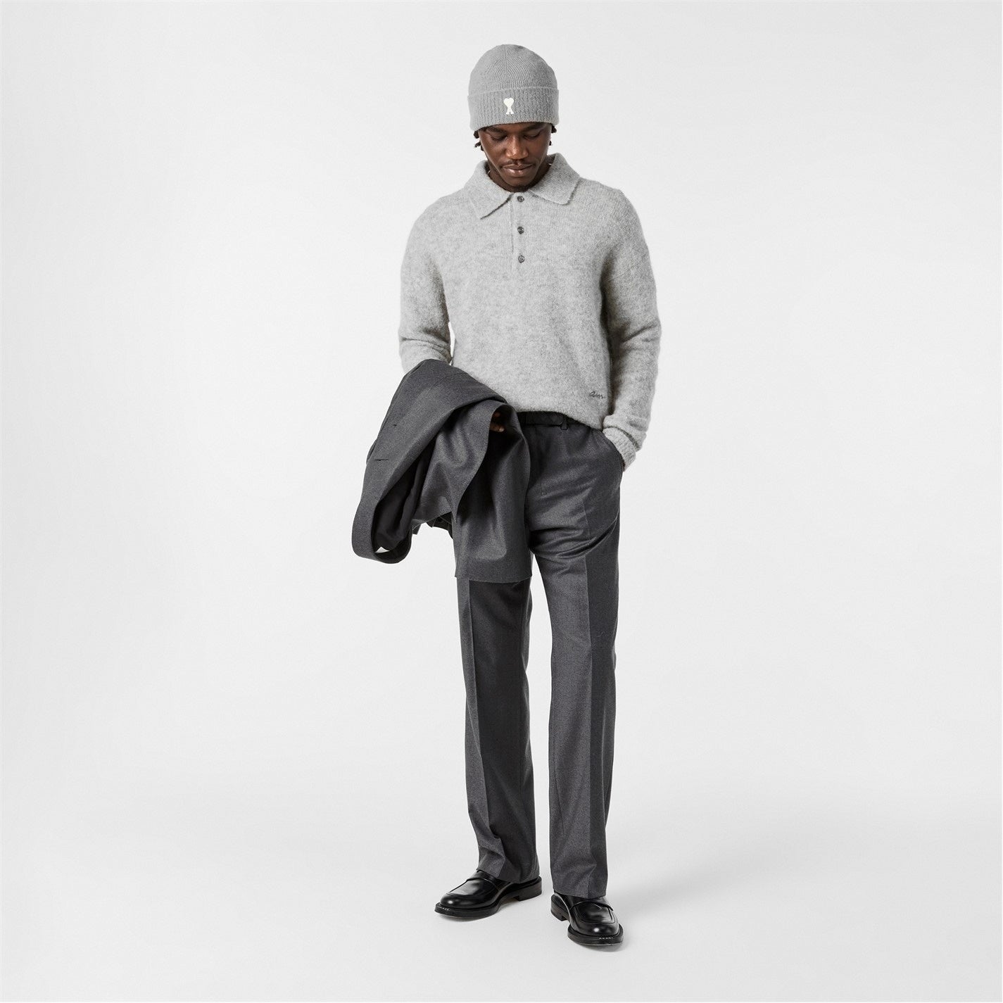 Ami Paris AMI Paris Men’s Alpaca Knitted Beanie - image 5