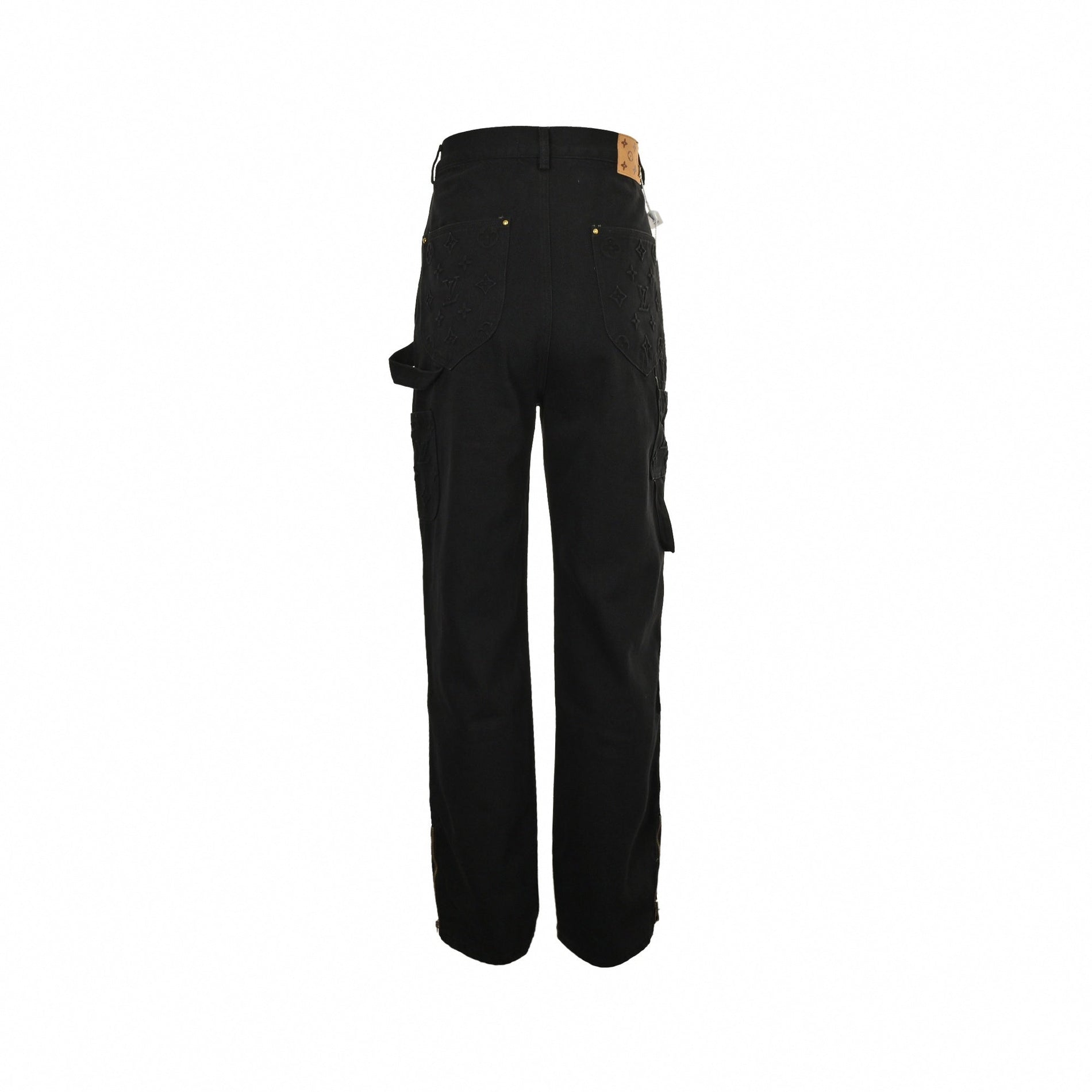 Louis Vuitton Black Monogram Embossed Utility Denim Pants - image 2