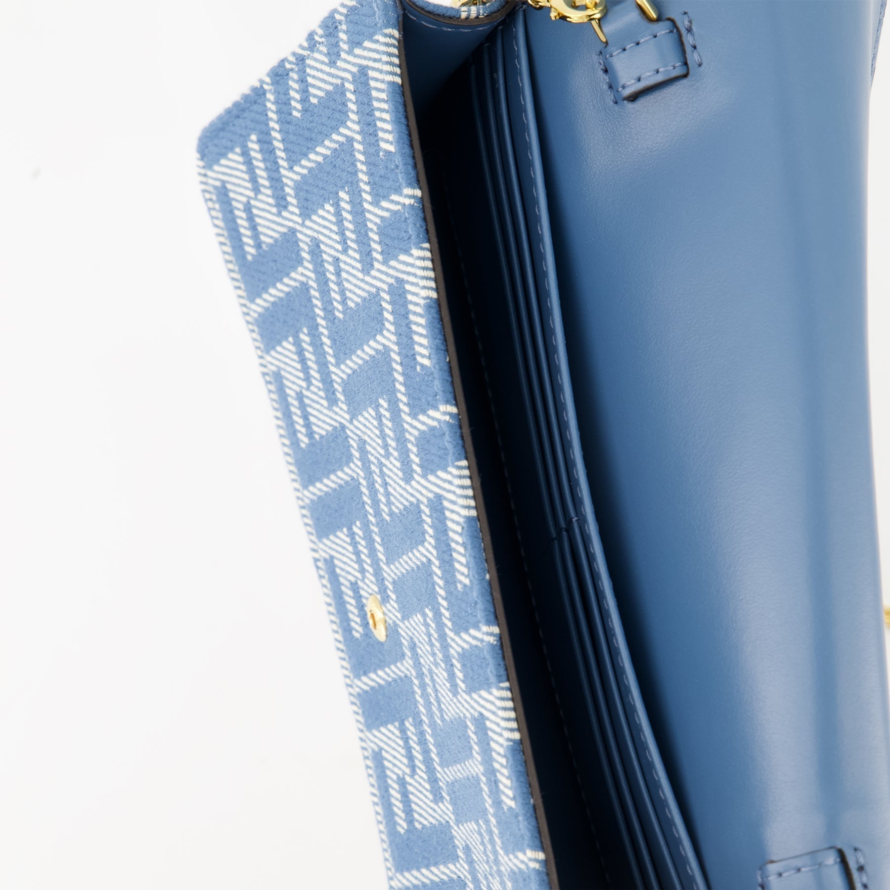 Fendi Baguette Chain Wallet – Denim Jacquard - image 4